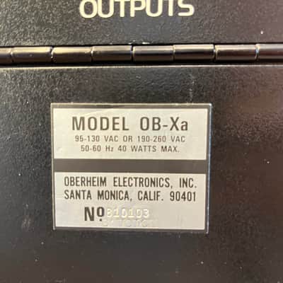 Oberheim OB-Xa - 8-Voice (1980 - Serial # 810103 !) - Excellent image 16