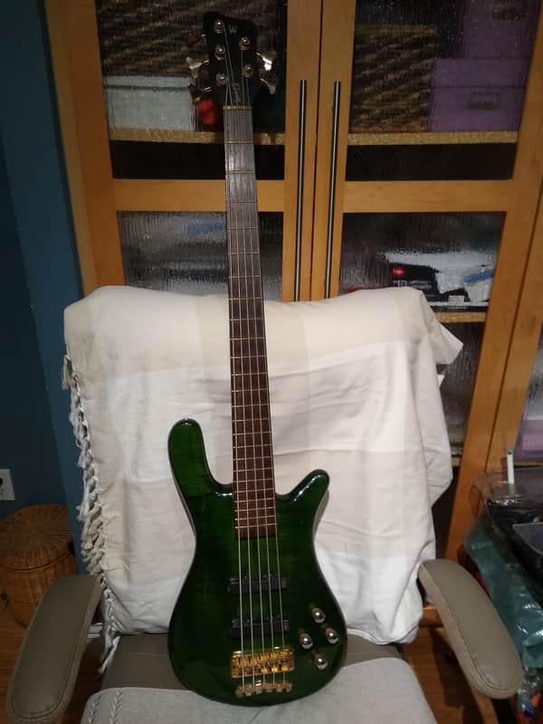Vintage Warwick Streamer LX 5 1997 - Transparent Emerald Green image 1