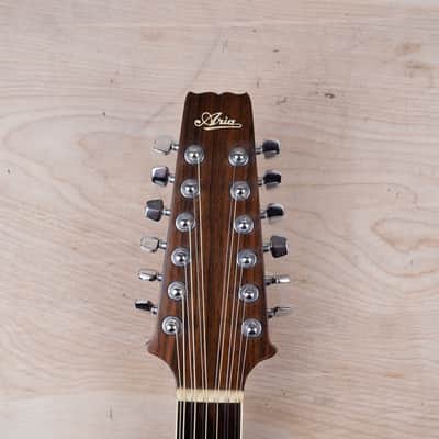 Aria SW-20T 12-String Acoustic Guitar MIJ 1980 Natural Made in Japan w/ Hard Case image 22