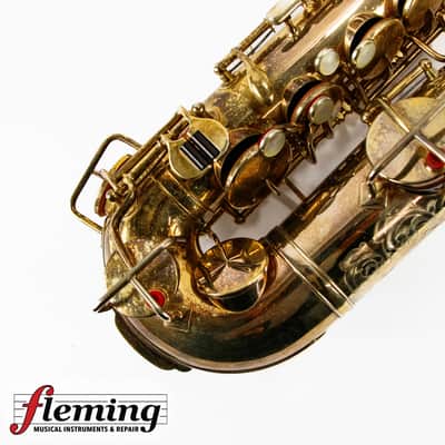 Vintage 1920 King "The King" Alto Saxophone - Brushed Gold Plate image 5