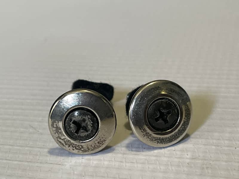1980's Japan Ibanez RG & S Series Large Head Oversize Worn Black Strap Buttons image 1