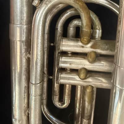 Blessing brand Silver Marching Baritone Horn. Made in USA image 11