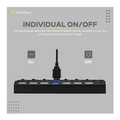 Knox Gear Universal 7-Port 2.0 USB Hub image 9