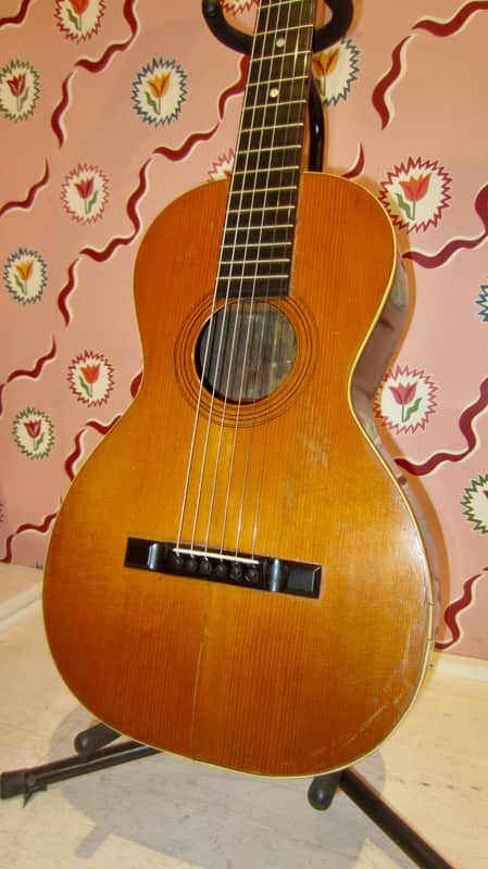 Washburn Model 1897 Parlor Guitar 1900s - Natural image 1