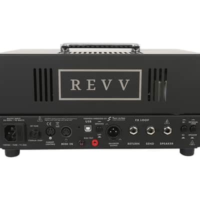 REVV D20 20-Watt Guitar Amp Head with Two Notes Torpedo-Embedded Reactive Load & Virtual Cabinets - Black image 3