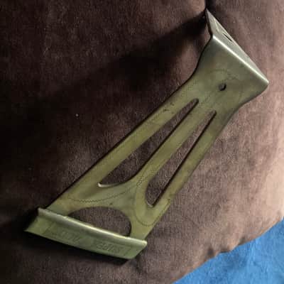 NOS-Gibson  Super 400 Exclusive Tailpiece  Late 80’s - Engraved Solid Brass Natural Aged Brass Patina. *Includes Vintage Super 400 Truss Rod cover w/screws image 3