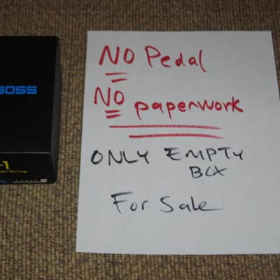 lightly handled - generally mostly very clean Boss EMPTY BOX for SD-1 SUPER OverDrive (NO pedal / NO paperwork) specifically from 2020 - but can be home for other year SD1 pedal) outside of box is black with yellow, light blue, & white graphic image 4