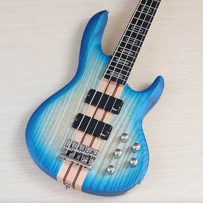 Handmade Custom 4 String Electric Bass, Ash Wood Body, Maple Neck Through image 2