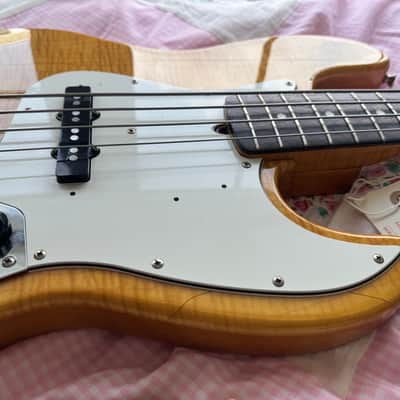 Fender MIJ JB-62 Foto Flame Jazz Bass + Documention 1994 - 1996 - Natural image 10