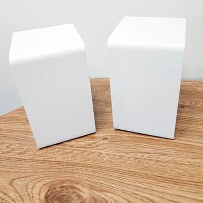 Optimus White Metal Cabinet Pro X44AV Bookshelf Speakers 90s image 3
