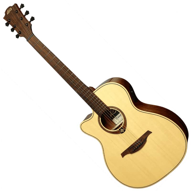 Lag TL88ACE Tramontane 88 Auditorium Cutaway Solid Spruce Top Khaya Neck 6-String Acoustic-Electric Guitar For Left Hand Player image 1