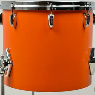 Gretsch USA Custom drum set. Special one-off for Nashville show. Satin Orange 10/12/13/14/16/20. Unique image 11