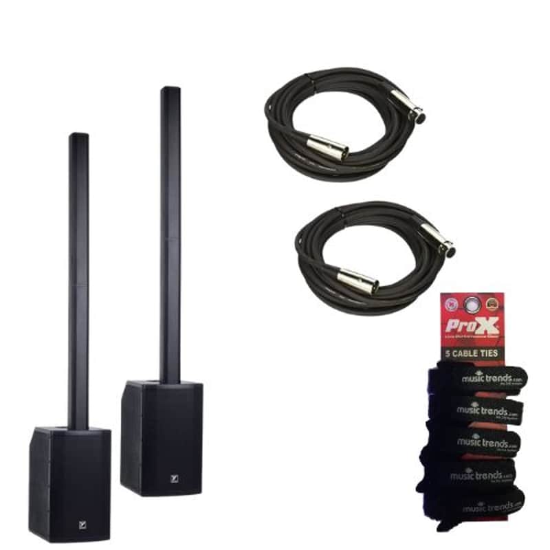 2x Yorkville YXL Tower 12 All-in-One PA System with carry bag with Cables and cable ties image 1