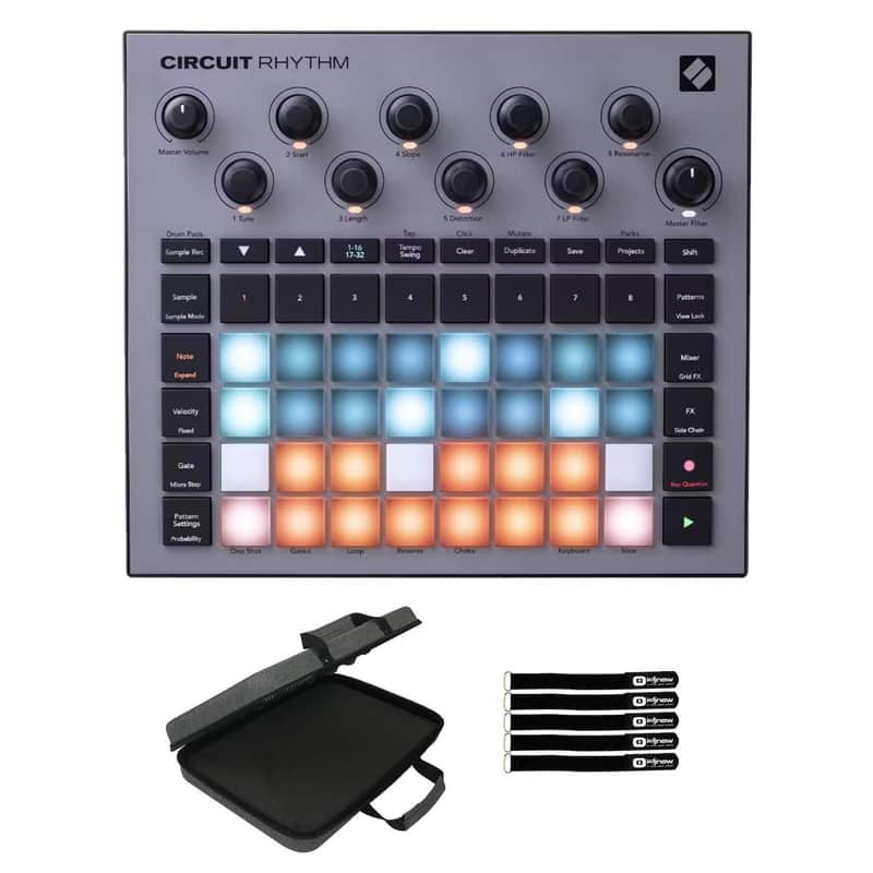 Novation Circuit Rhythm Audio Recording Beat Sample-Based Groovebox w Case image 1