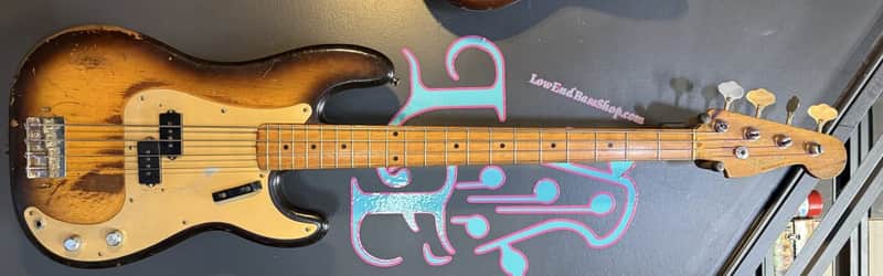 1957 Fender P bass all original image 1