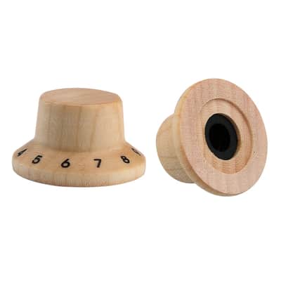 Wood Knobs LP/Strat Style Bell Knobs-2 pcs Maple Wood image 2
