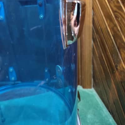Ludwig 16x16" Vistalite Acrylic Floor Tom 1970s - Blue image 5
