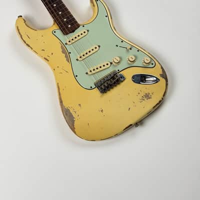 Fender CUSTOM SHOP STRATOCASTER 59 HEAVY RELIC RW V / TODD KRAUSE 2020 - Vintage White Heavy Relic image 7