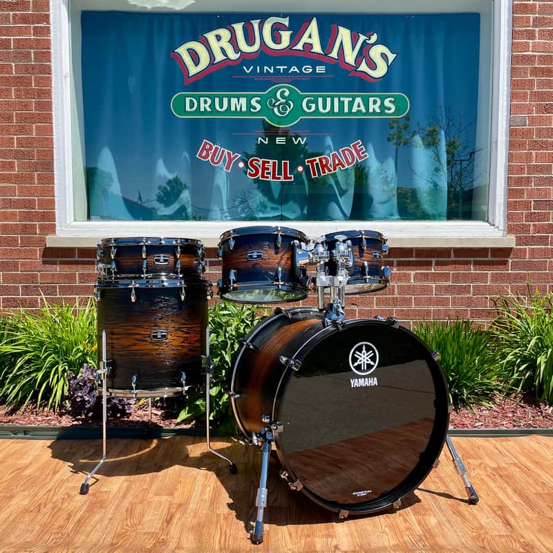 Yamaha Live Custom Hybrid Oak Drum Set UZU Earth Sunburst 22/10/12/16 w/ 5.5x14 Snare