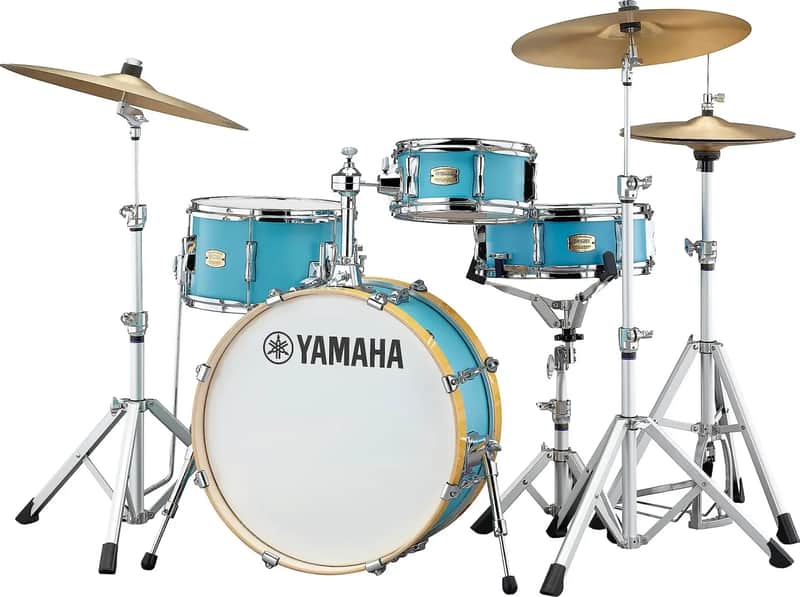 Yamaha SBP0F4H Stage Custom Hip 4-Piece Acoustic Drum Shell Pack, Matte Surf Green image 1