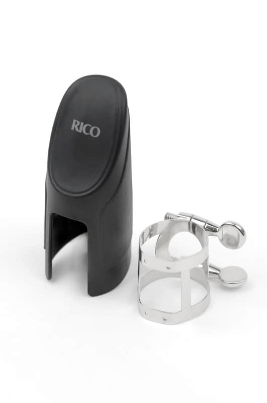 Rico RSS1N Ligature & Cap, Soprano Saxophone, Nickel Plated image 1