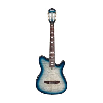 Ibanez FRH20QMNCTL Acoustic-Electric Nylon - Cosmic Blue Sunburst Low Gloss image 2