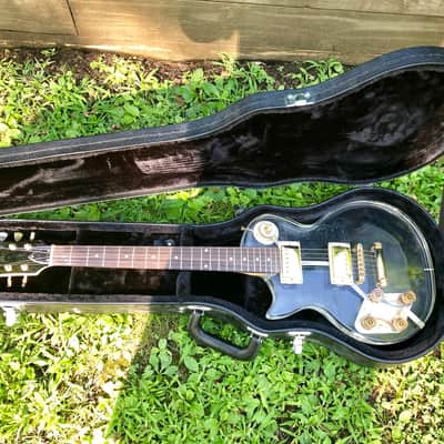 Galveston Left Handed / Lefty single cut guitar See Through Lucite Acrylic w/ fitted Hardshell Case image 7