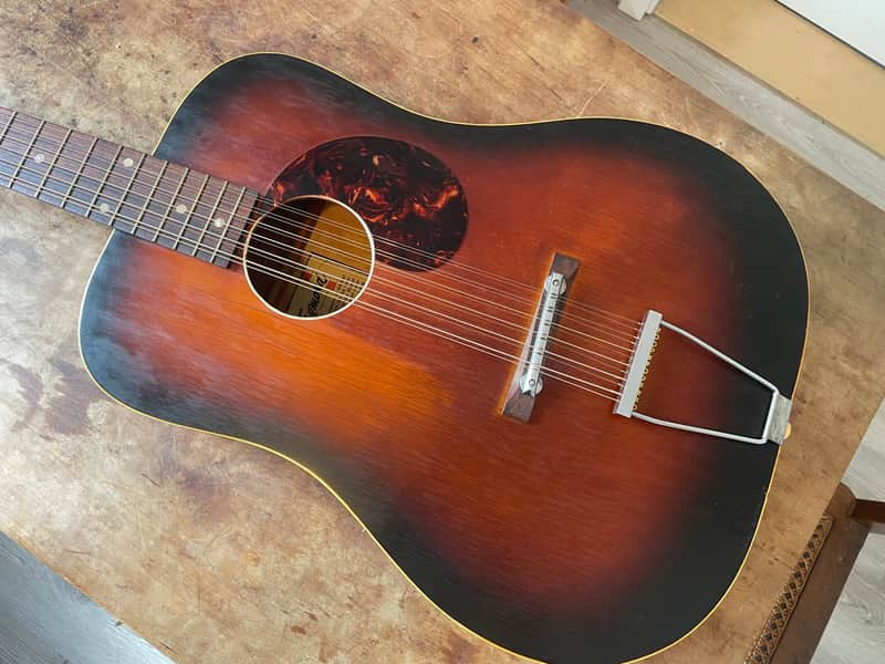 Egmond 12 String Acoustic Guitar 1963 Dreadnought-Sunburst image 1