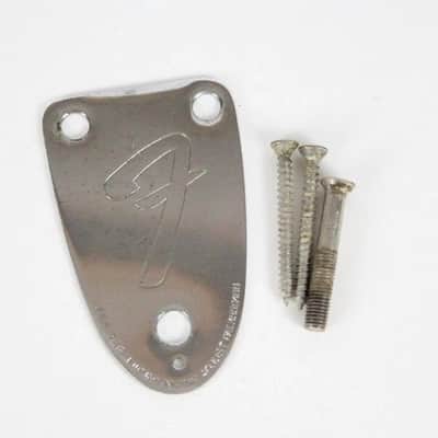 1978 Vintage Fender Precision/Jazz/Telecaster Bass NECKPLATE 3-Bolt Chrome 1970s-1980s USA image 2