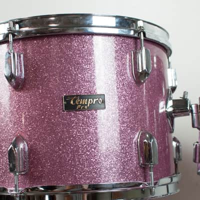 1970s Tempro Pro Lavender Sparkle Drum Kit image 8