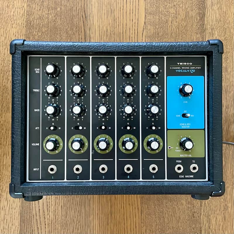 Teisco Vocal 120 five channel mixer with spring reverb - Black tolex image 1