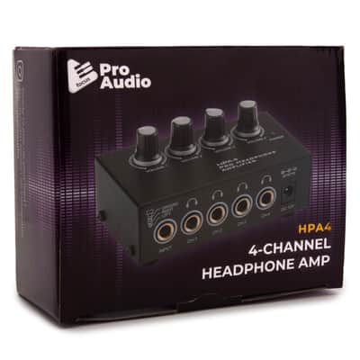 FocusProAudio Compact 4-Channel Stereo Headphone Amplifier with DC 12V Power Adapter image 3