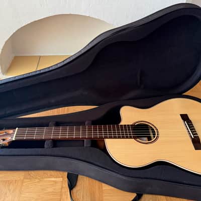 APC Instruments Luthier Gold CW ALL SOLID classical guitar with Cutaway und Fishman Pickup image 8