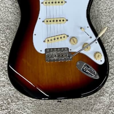 Fender Jimi Hendrix Stratocaster Guitar, Maple Fingerboard, 3-Color Sunburst image 1