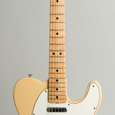 Fender  Telecaster Solid Body Electric Guitar (1973), ser. #395697, original black tolex hard shell case. image 8
