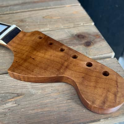 Tricked Out Guitar Nitro 5A Curly Flame Maple Roasted Jazzmaster® Stratocaster® Style Neck Rosewood JMRFMR 5A  #1 image 2