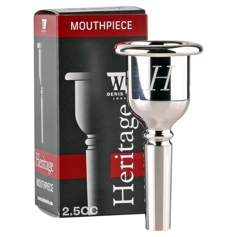 Denis Wick Heritage Tuba Mouthpiece Silver Plated, 2186-4L - Medium-Large Shank image 1