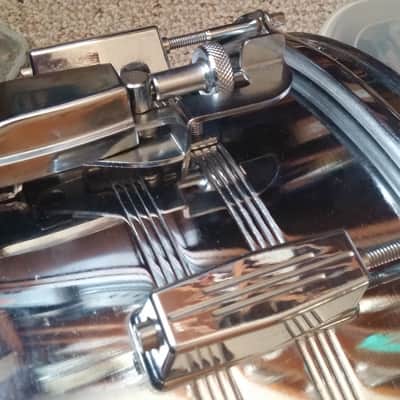 VINTAGE Tama Royalstar DEEP Chrome 6.5  X 14 Snare Drum 8 LUGS MADE IN JAPAN Very Clean !!!! 80s Chrome image 8