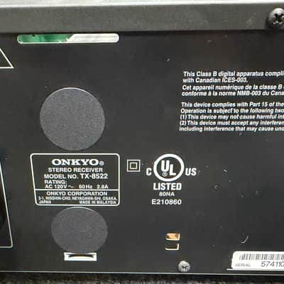 Onkyo TX-8522 Stereo Receiver HiFi Vintage 2 Channel Home Audio AM/FM image 3
