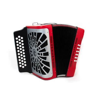 Hohner Compadre Series Accordion G/C/F Keys 2010s - Red image 2