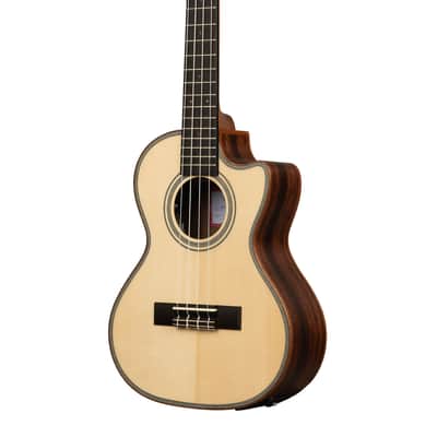 Kala Solid Spruce Ebony Cutaway Tenor Ukulele with EQ / KA-SSEBY-T-CE image 2