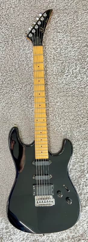 Vintage Aria Pro II SL Series ST-3 HSS Electric Guitar in Black