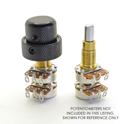 Dualee Large Black Stacked Dual Control Knob Concentric Set with set screw - Set of 2 image 4