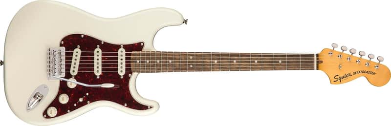 Squier Classic Vibe 70s Stratocaster Electric Guitar, with 2-Year Warranty, Olympic White, Laurel Fingerboard