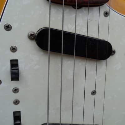 1969 Fender Mustang Custom Orange with racing stripes Excellent image 23