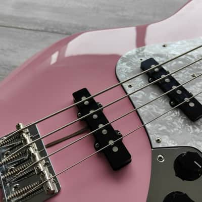 2008 Fender Japan ‘62 Reissue Jazz Bass (Refinished Pink) image 3