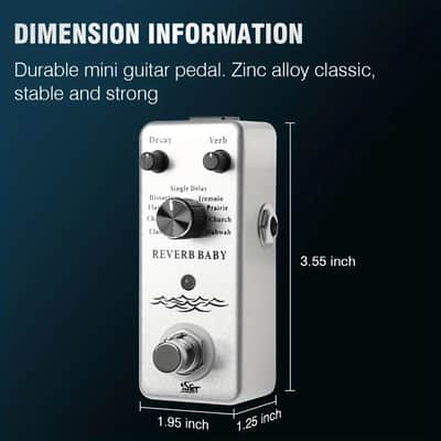 Iset Digital Reverb Guitar Pedal with 9 Modes True Bypass, price include the import duty for US buyer image 4