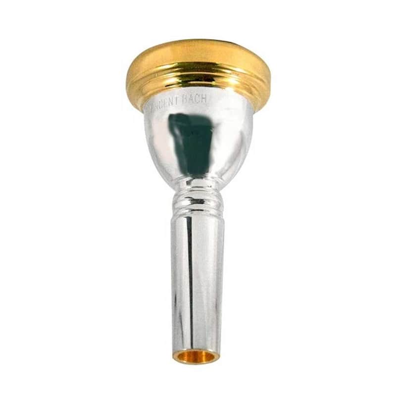 Bach 350 Classic Series Silver-plated Small Shank Trombone Mouthpiece with Gold-plated Rim - 6-1/2AL image 1