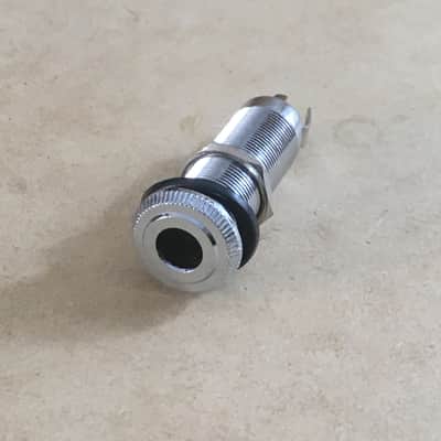 One Plug End Pin Amp Jack Set Acoustic Guitars Electric 1/4" Jack Parts Chrome image 5
