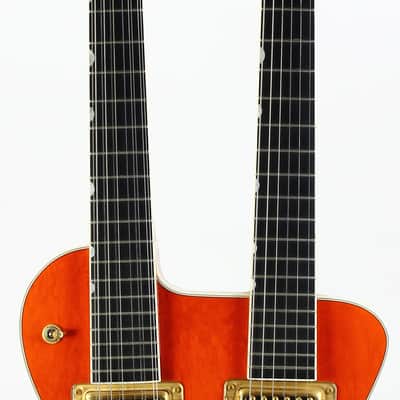Gretsch G6120-6/12 Chet Atkins Nashville Double Neck Guitar MIJ Made In Japan Orange Rare! c 1997 image 7